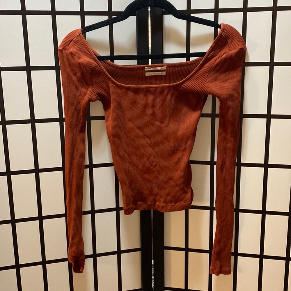 Burnt Orange XS Longsleeve Urban Outfitters Top